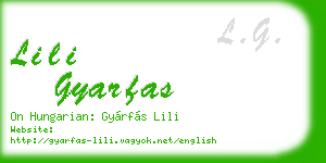lili gyarfas business card