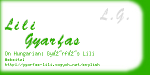 lili gyarfas business card